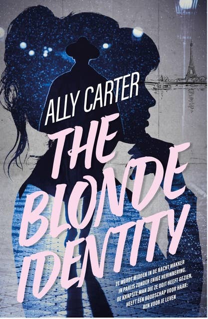 German Novel cover for 'Blonde Identity' witht he title appearing in the shadow outline of a woman. 